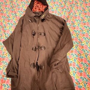 Torrid Dark Brown Toggle Pea Coat